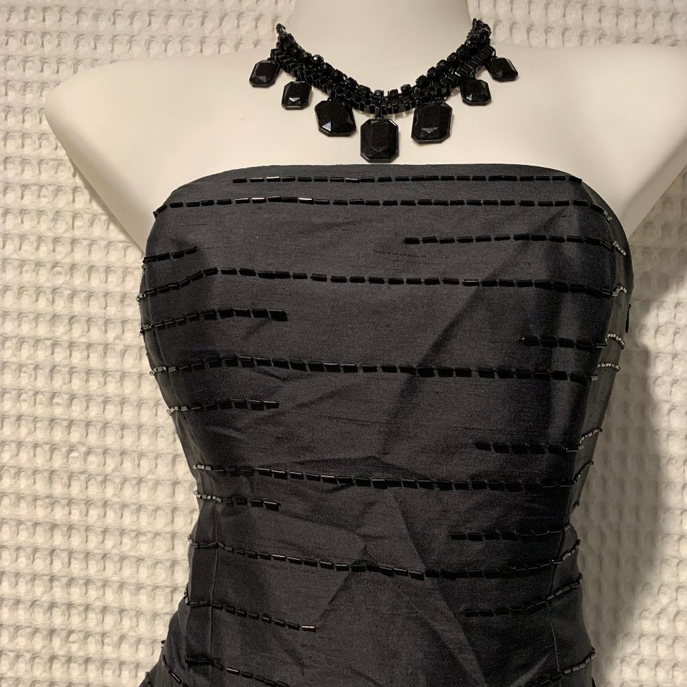 NEW Ann Taylor Ladies Silk Black & Sequin Bustier